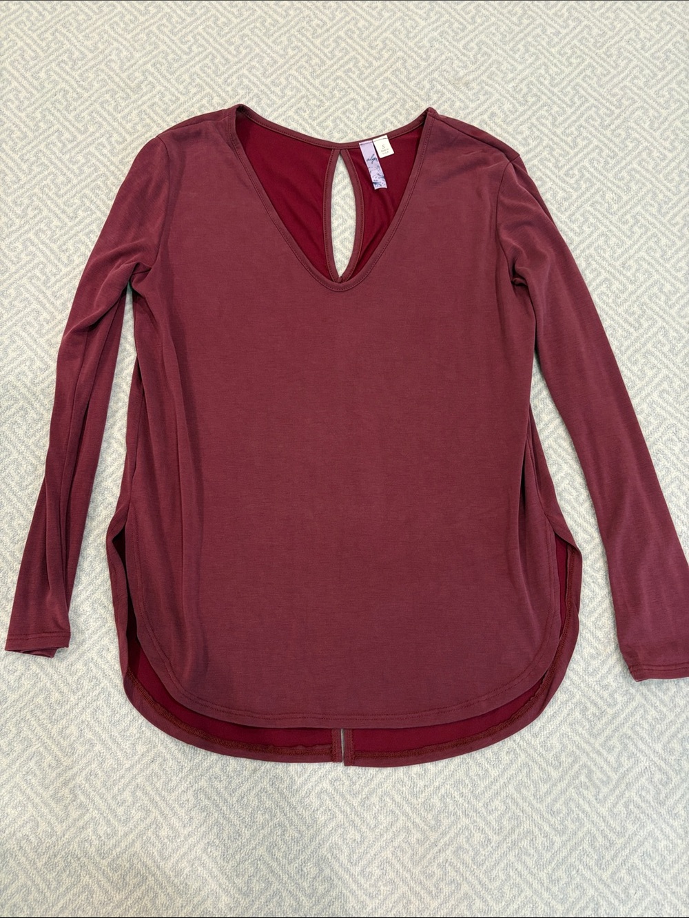 Long Sleeve Maroon Top